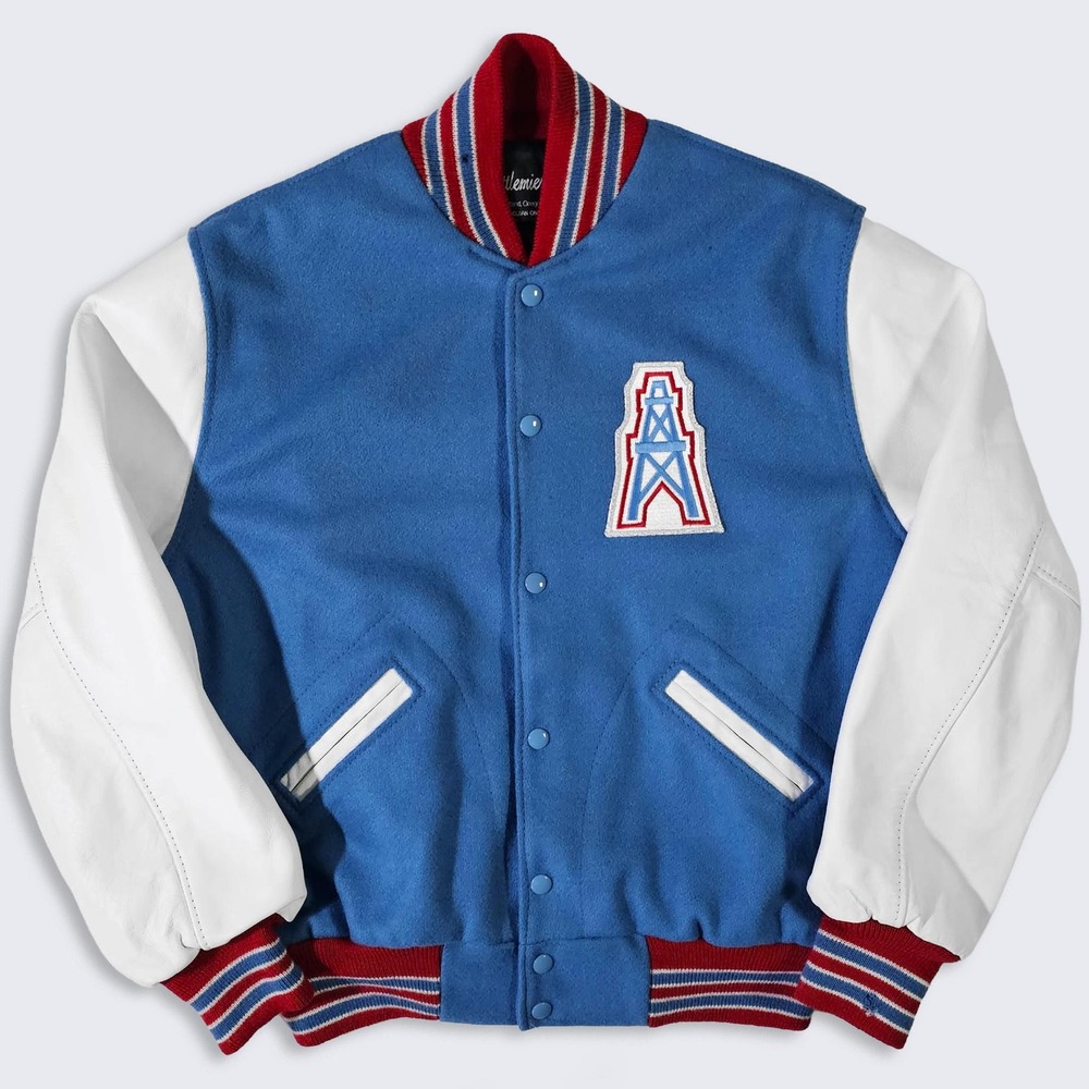 Houston Oilers Vintage 80s Letterman Varsity Jacket